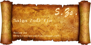 Salga Zsófia névjegykártya